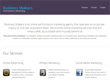 Tablet Screenshot of businessshakers.com